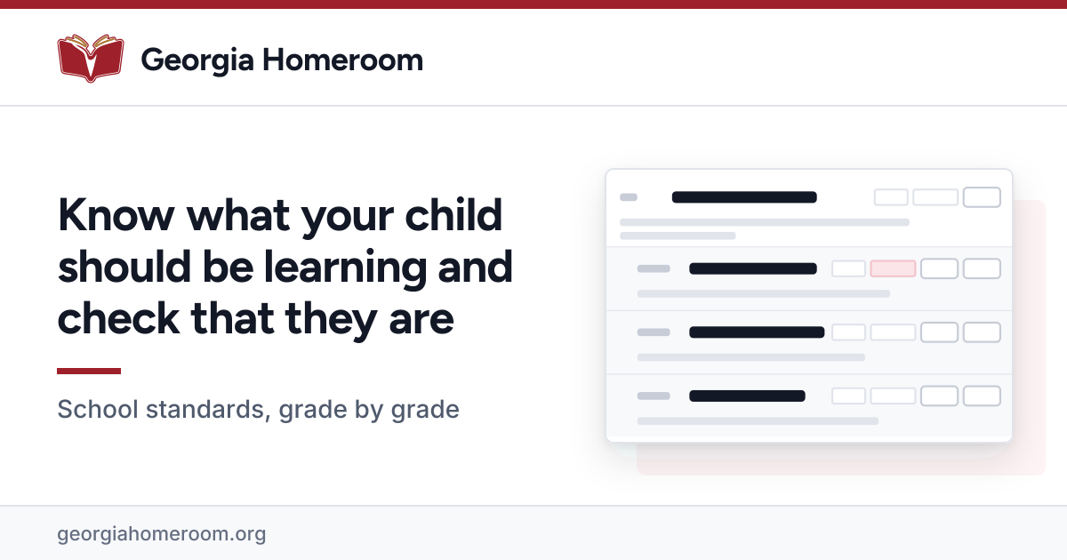 Browse Georgia K-12 Standards | Georgia Homeroom